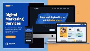 WEBSEF’s digital marketing experts collaborating on innovative strategies Digital marketing team at WEBSEF working together in a modern office environment.